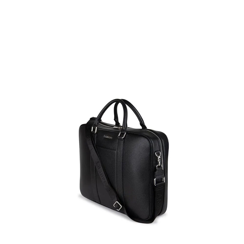 The Noah – 2-in-1 Black Vegan Leather Briefcase sold by Lambert product image thumbnail 3