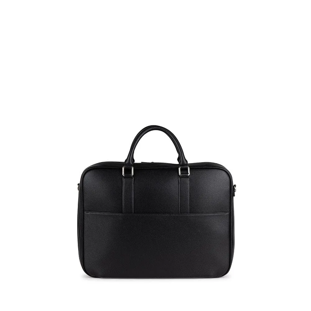The Noah – 2-in-1 Black Vegan Leather Briefcase sold by Lambert product image thumbnail 5