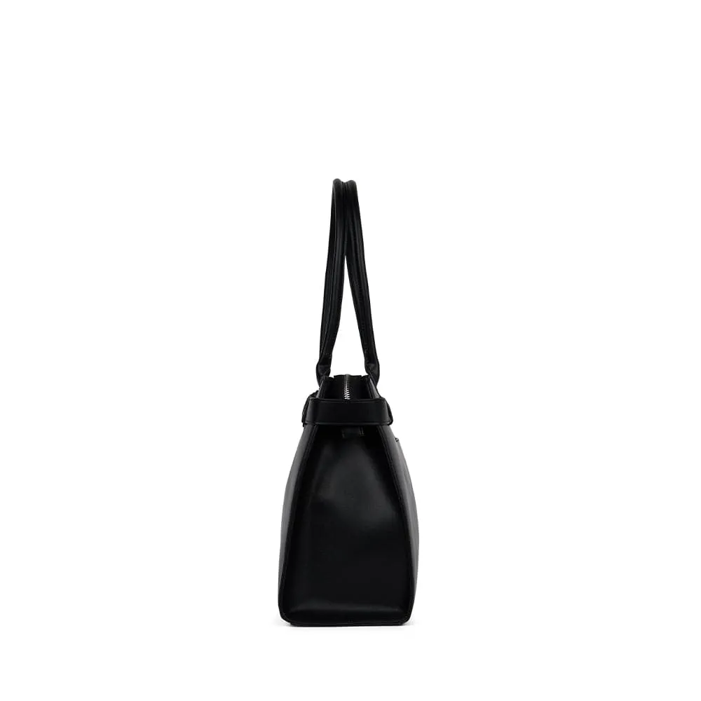 The Odelia – Black Vegan Leather Tote Bag sold by Lambert product image thumbnail 5