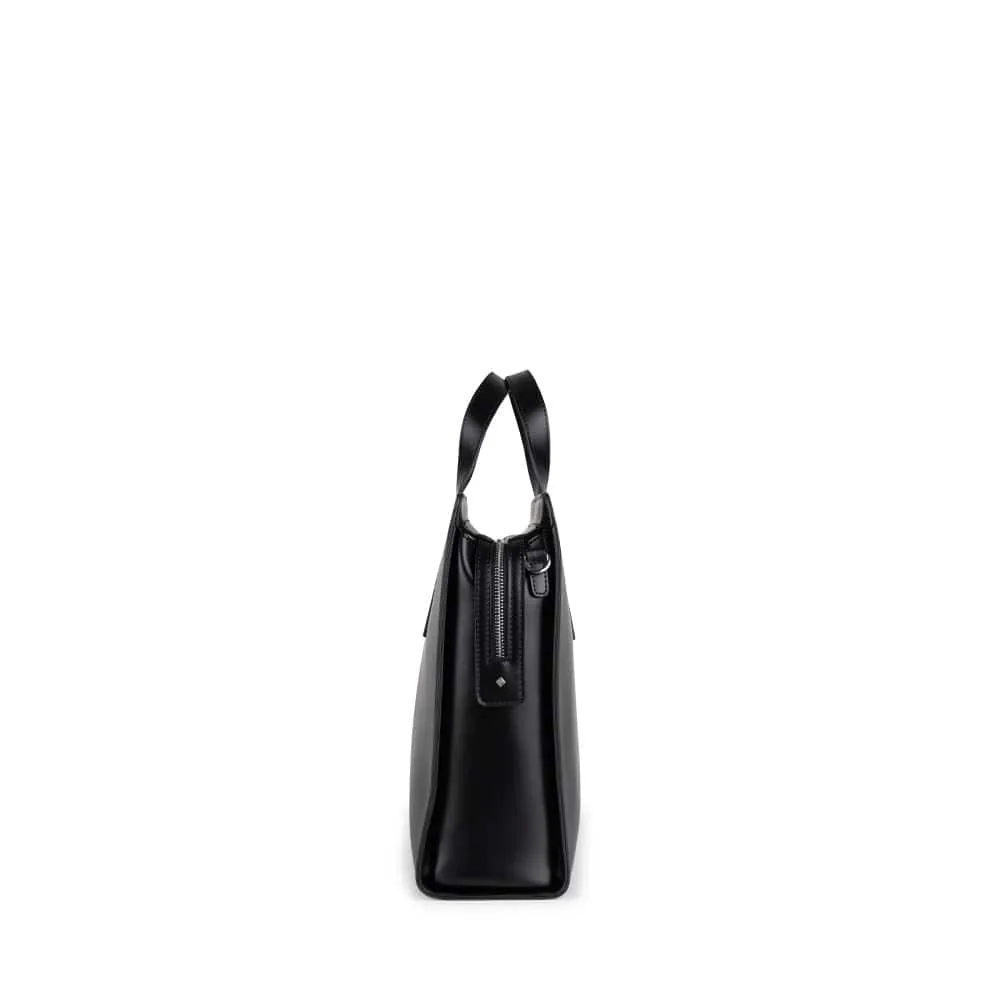 The Helia - 2-in-1 Black Vegan Leather Briefcase sold by Lambert product image thumbnail 4