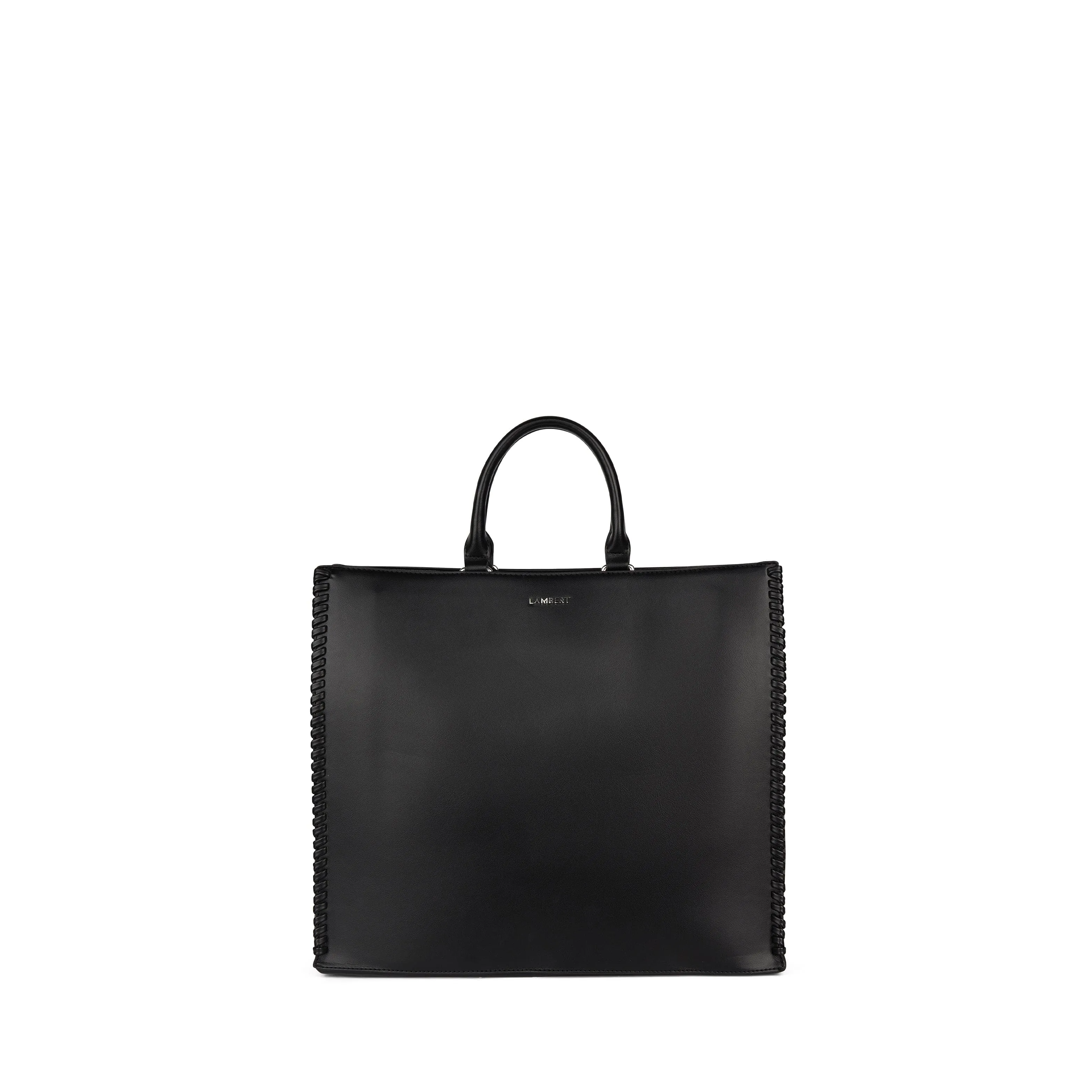 The Eloise – 2-in-1 Black Vegan Leather Tote Bag sold by Lambert