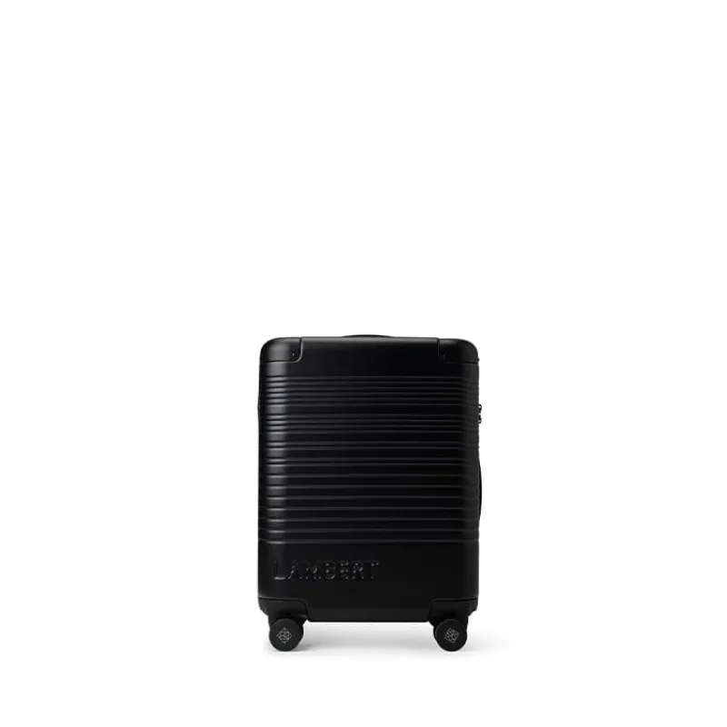 The Berlin – Black Expandable Carry-On Suitcase made by Lambert
