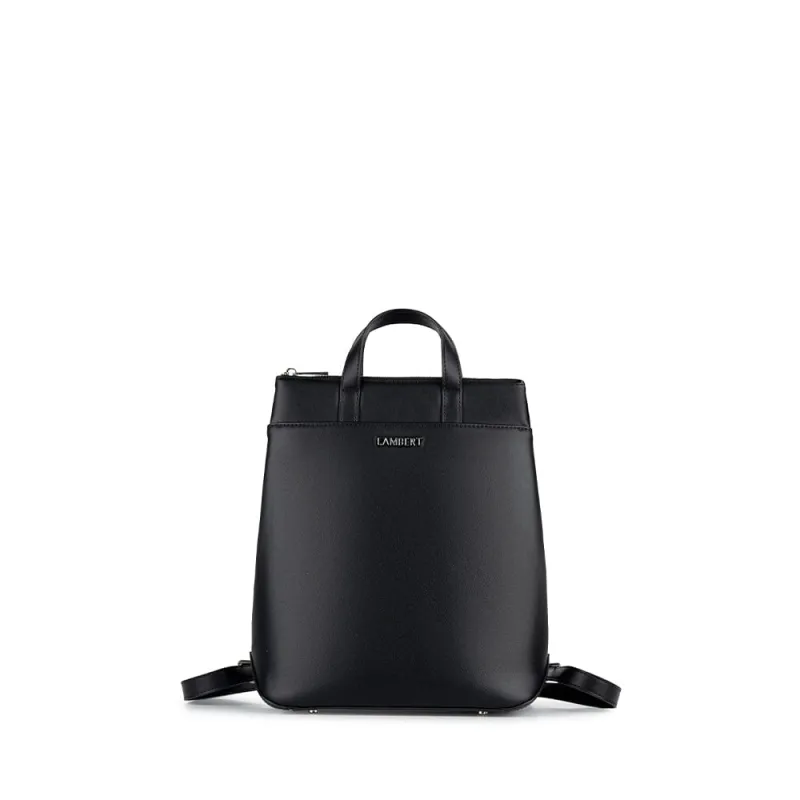 The Millie - Black Vegan Leather Backpack sold by Lambert