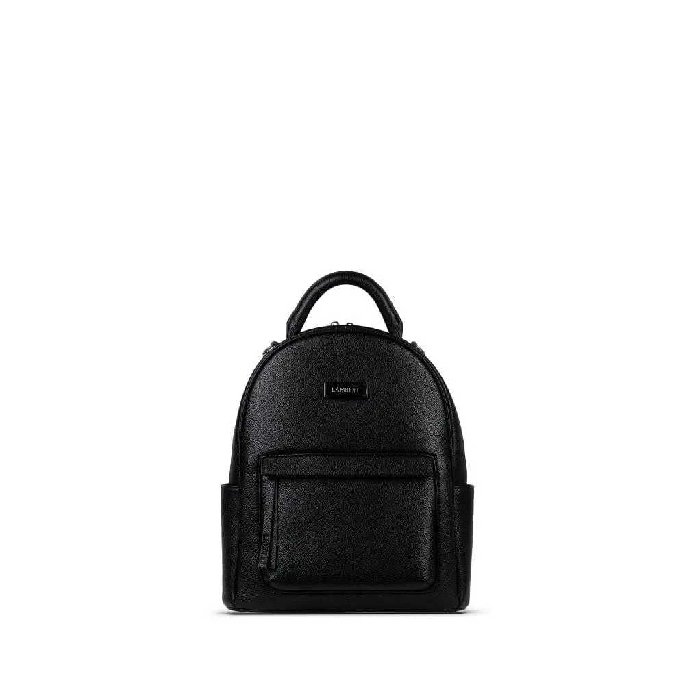 The Maude - 3-in-1 Black Vegan Leather Backpack sold by Lambert