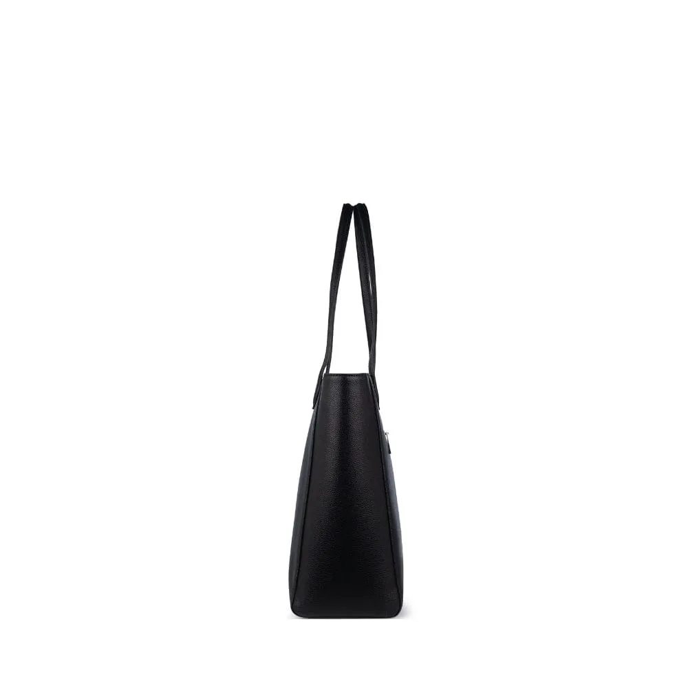 The Claire - Black Vegan Leather Tote Bag sold by Lambert product image thumbnail 4