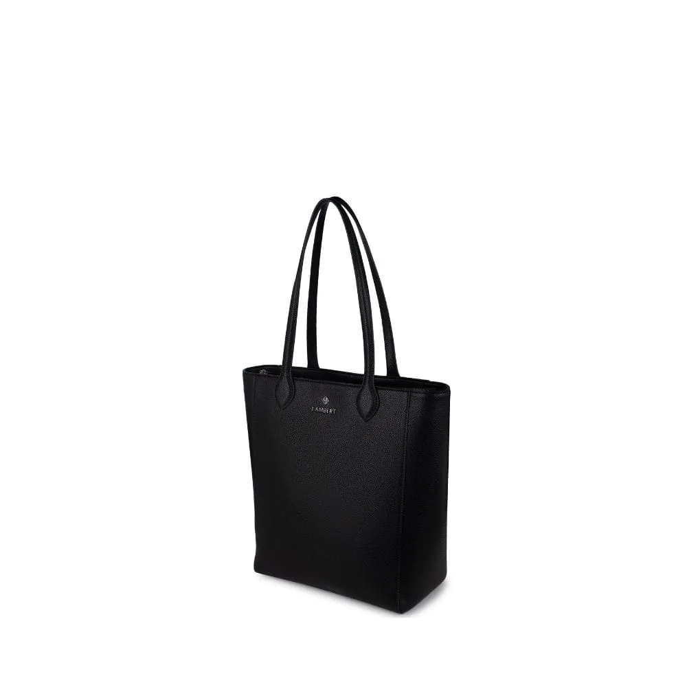 The Claire - Black Vegan Leather Tote Bag sold by Lambert product image thumbnail 3