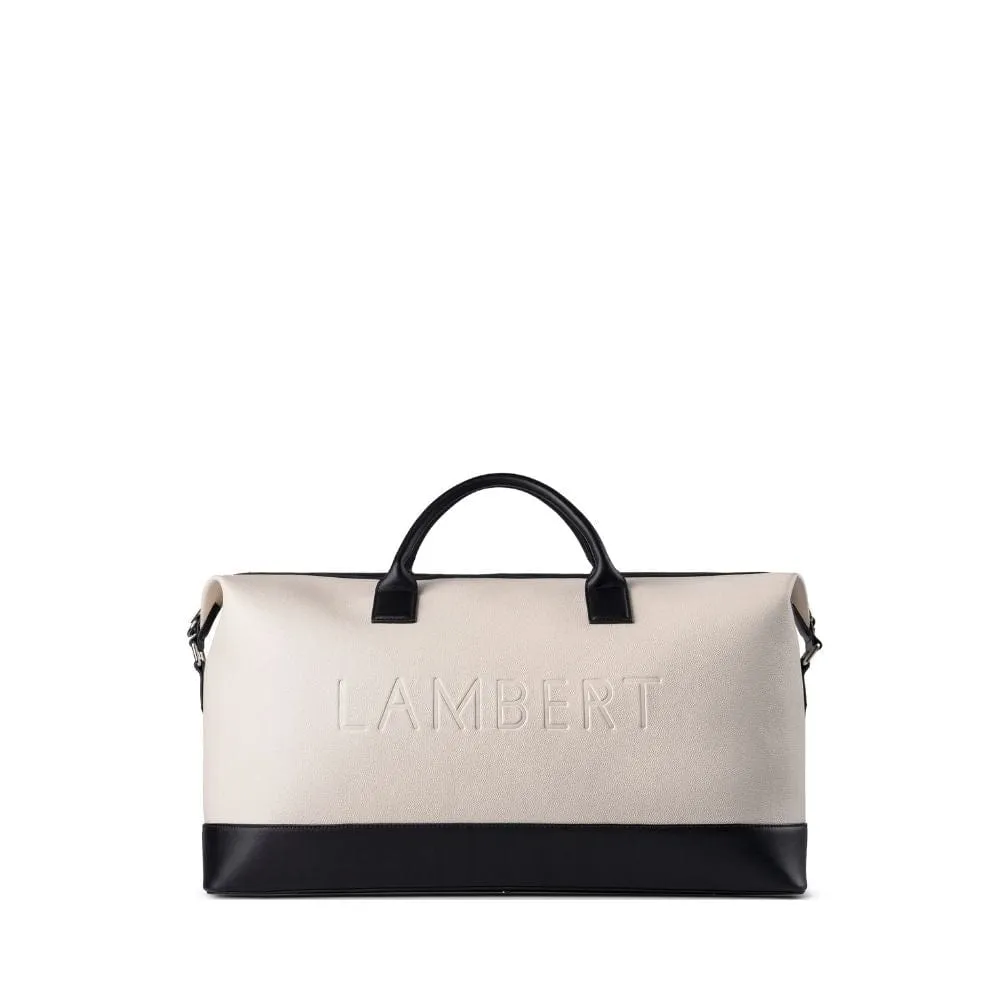 The June - Oyster mix Vegan Leather Travel Bag sold by Lambert
