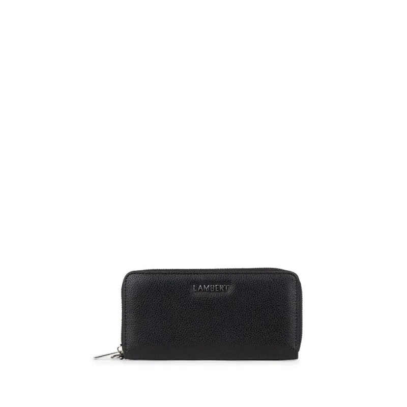 The Mina - Black Vegan Leather Wallet made by Lambert