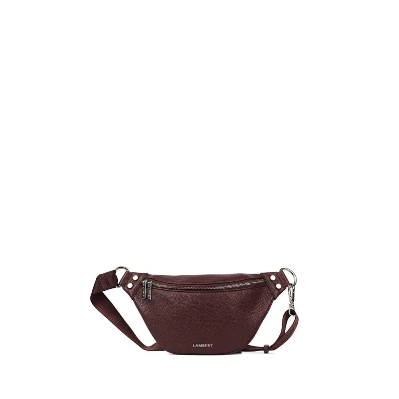 The Sarah – Vegan Leather Belt Bag in Mahogany sold by Lambert