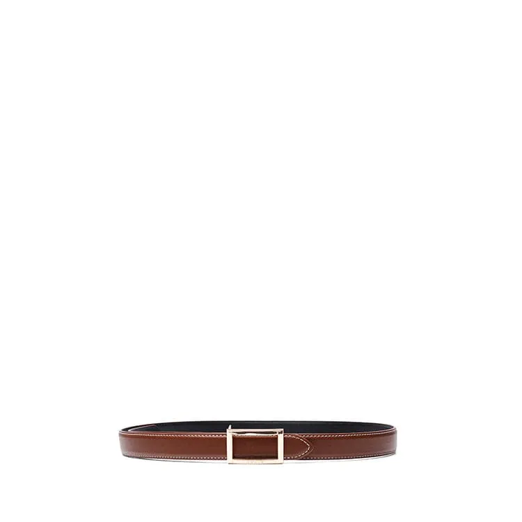 The Cara – Reversible Vegan Leather Belt Hazelnut & Black sold by Lambert product image thumbnail 3