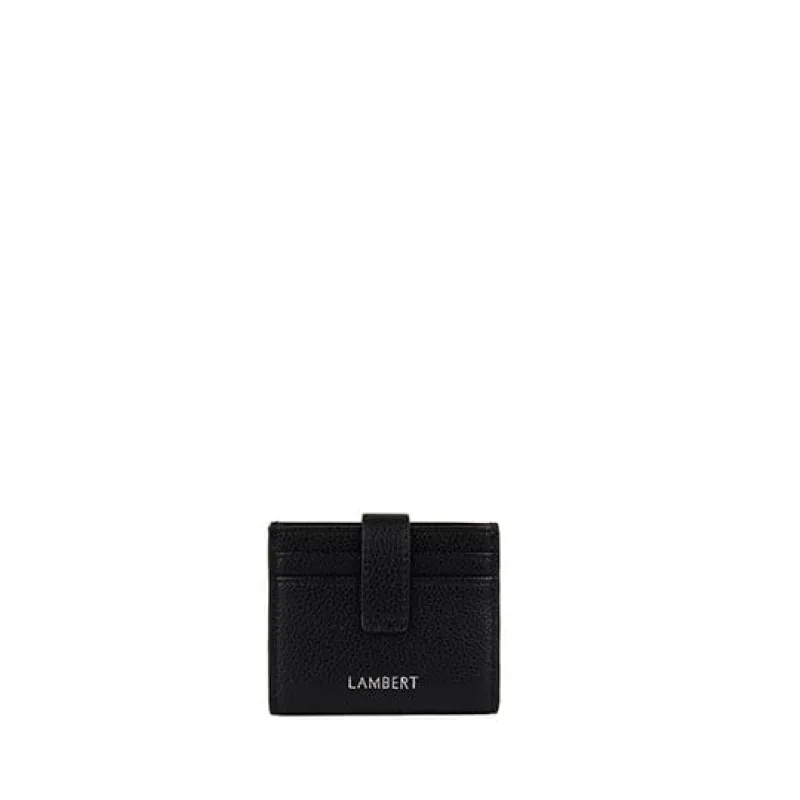 The Jennie – Black Foldable Card Holder in Vegan Leather made by Lambert