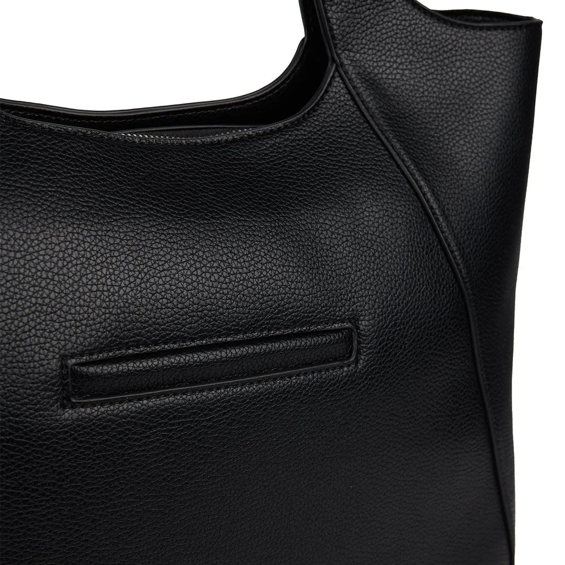 The Stacey – Black Vegan Leather Tote Bag sold by Lambert product image thumbnail 2