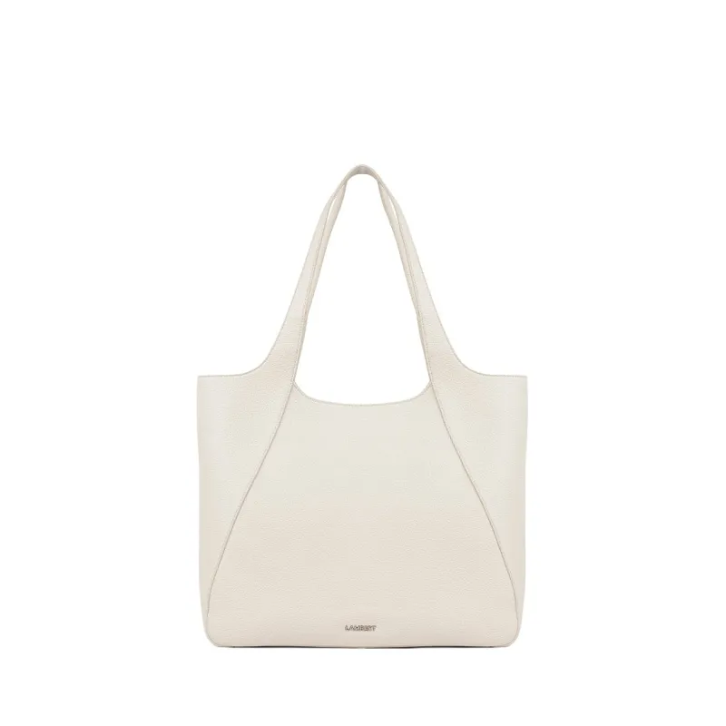 The Stacey – Porcelain Vegan Leather Tote Bag made by Lambert