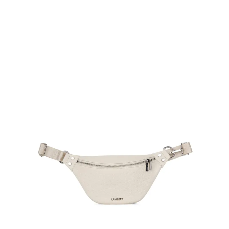 The Sarah - Porcelain Vegan Leather Belt Bag made by Lambert
