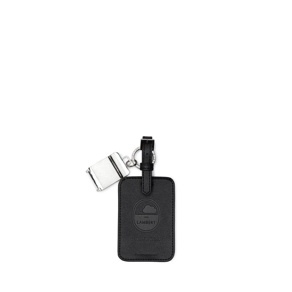 The Skye - Black Vegan Leather Luggage Tag sold by Lambert