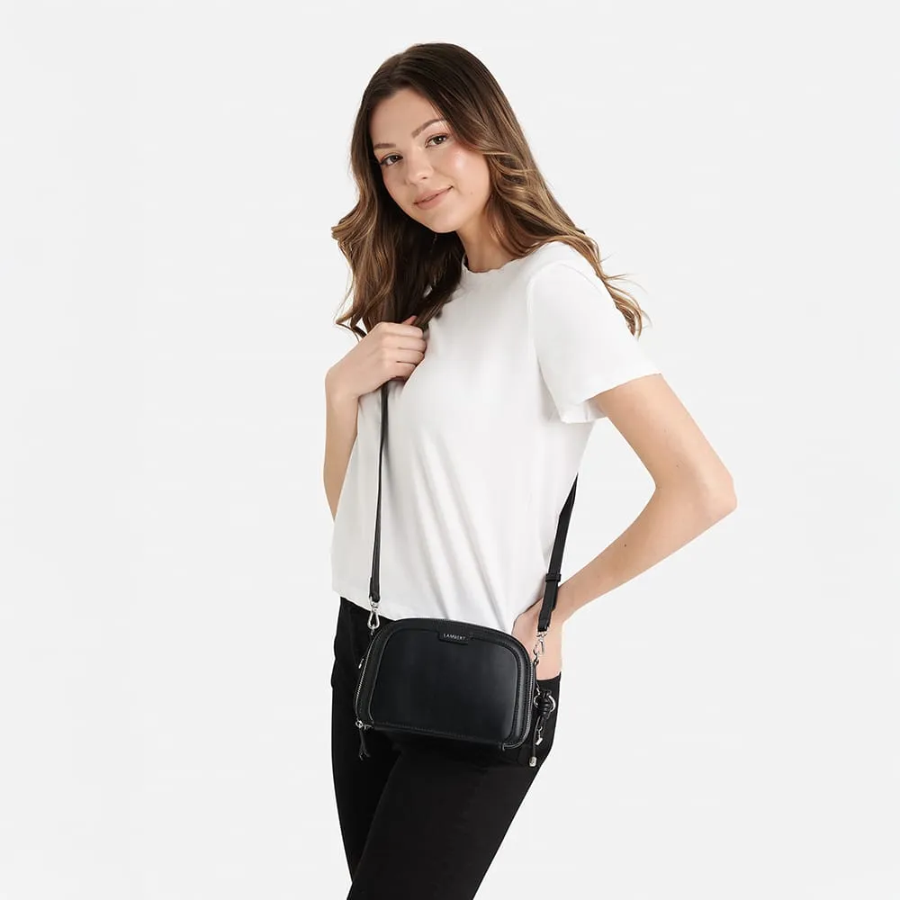 The Emmy - Black Vegan Leather Crossbody Bag sold by Lambert product image thumbnail 2