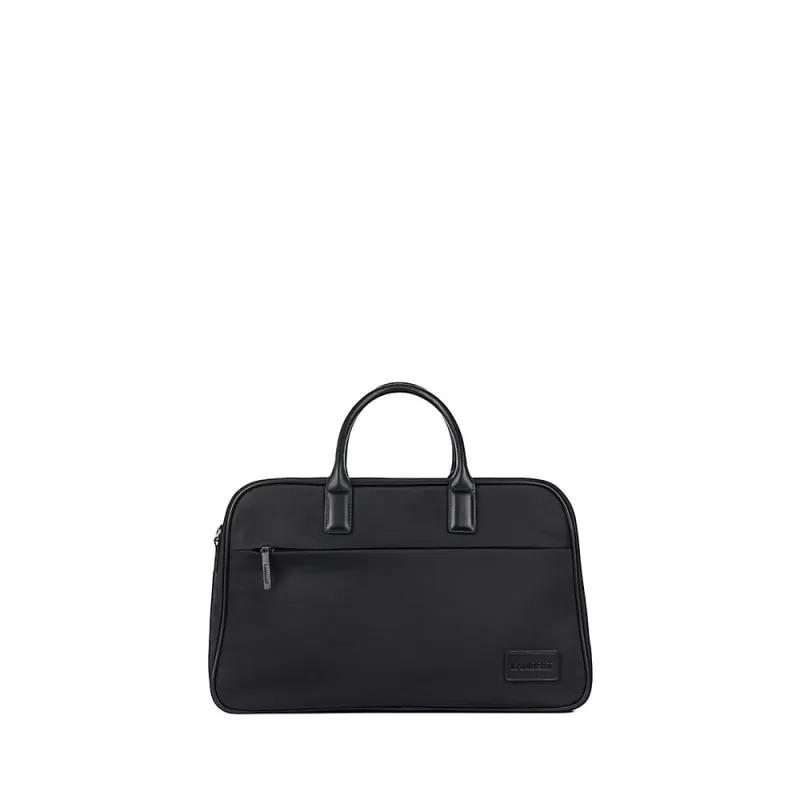 The Amalfi – Black Nylon Weekender Bag made by Lambert