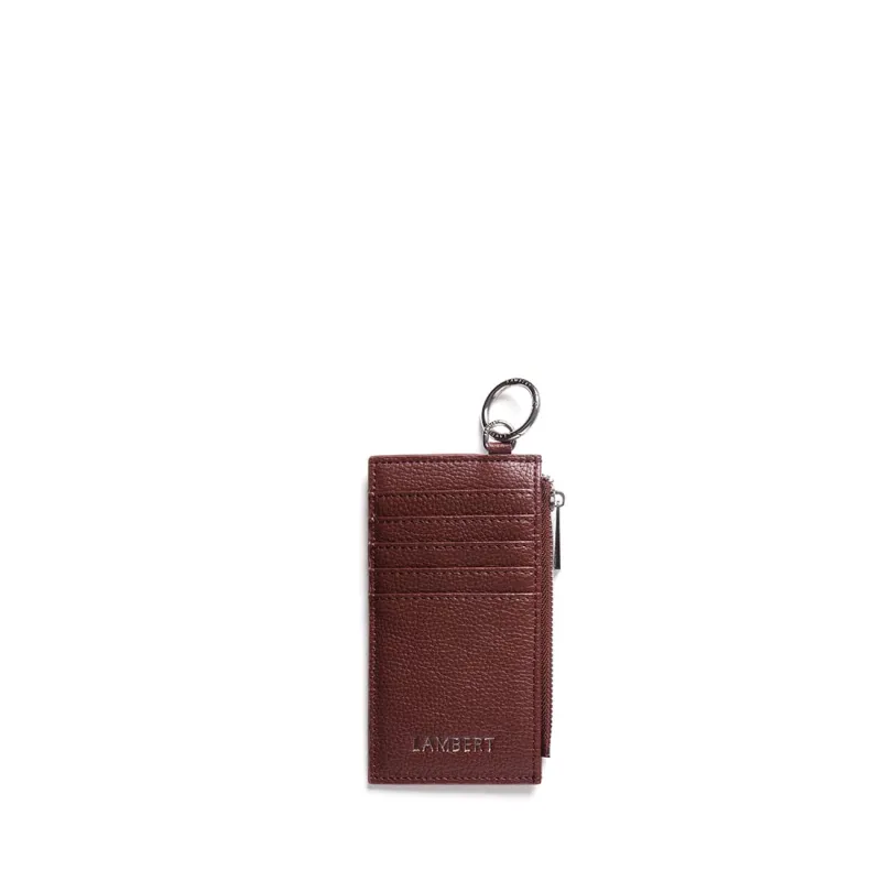 The Phoebe - Cassis Vegan Leather Card Holder made by Lambert
