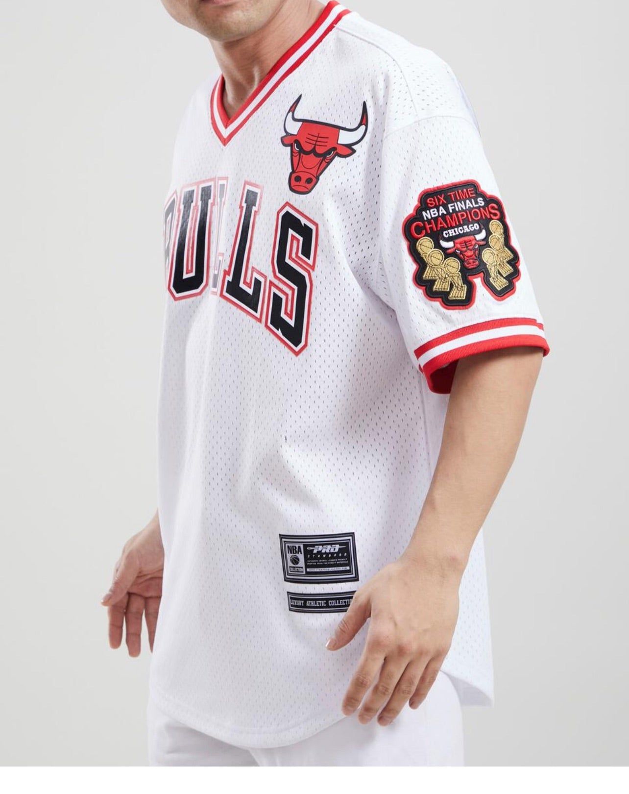 Pro Standard Mens Chicago Bulls Black White Red Mesh Jersey sold by Unleashed Streetwear product image thumbnail 2