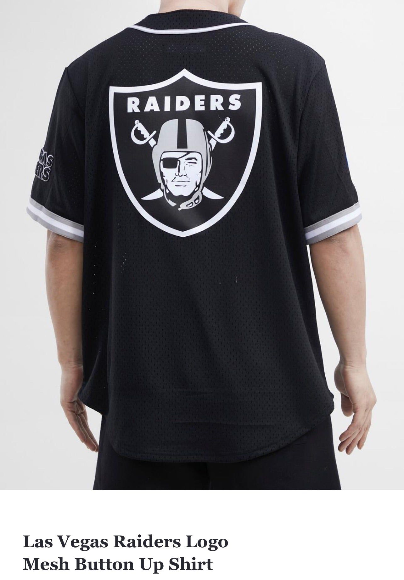 Pro Standard Mens Las Vegas Raiders Mesh Jersey sold by Unleashed Streetwear product image thumbnail 4