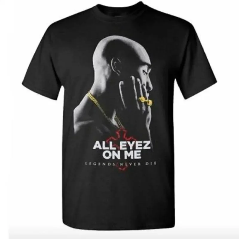 Men's Black Tupac Tee Shirt sold by Unleashed Streetwear