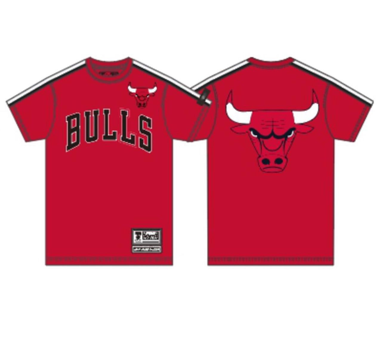 Pro Standard Mens Chicago Bulls Red White Black Tee sold by Unleashed Streetwear