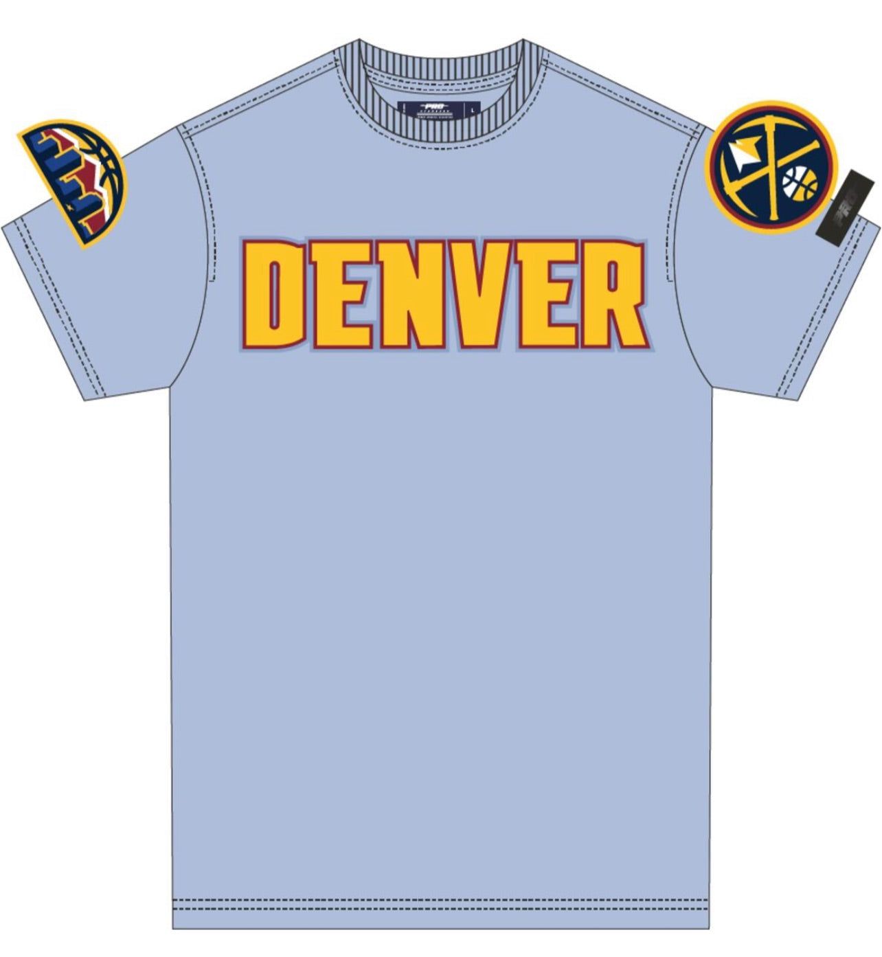 Pro Standard Mens Denver Nuggets Blue Sports Tee sold by Unleashed Streetwear