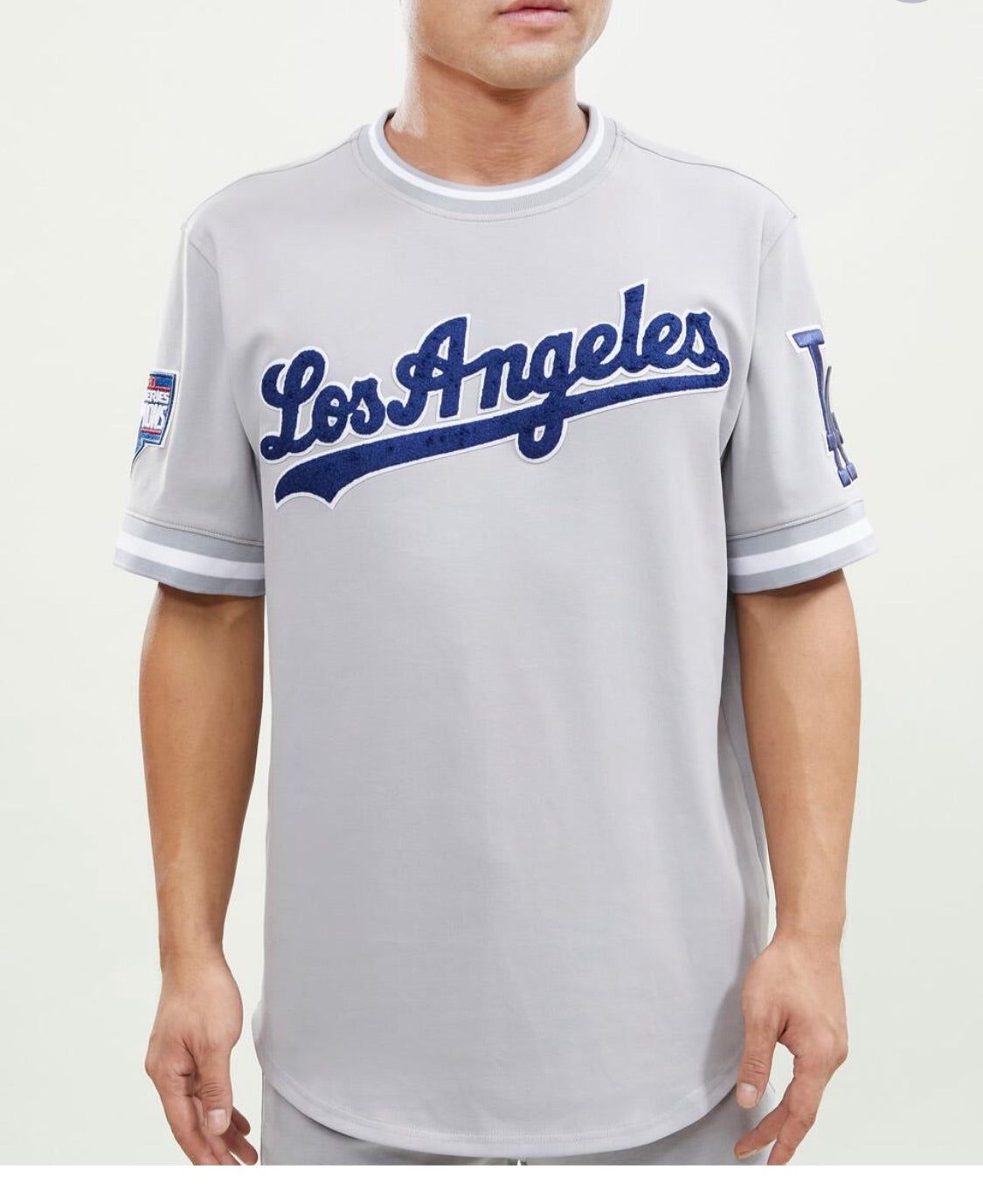 Pro Standard Men’s LA Dodgers Jersey Tee Shirt sold by Unleashed Streetwear