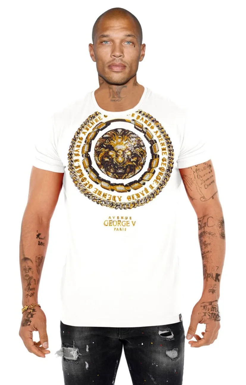 George V White Gold Designer Men’s Tee Shirt sold by Unleashed Streetwear
