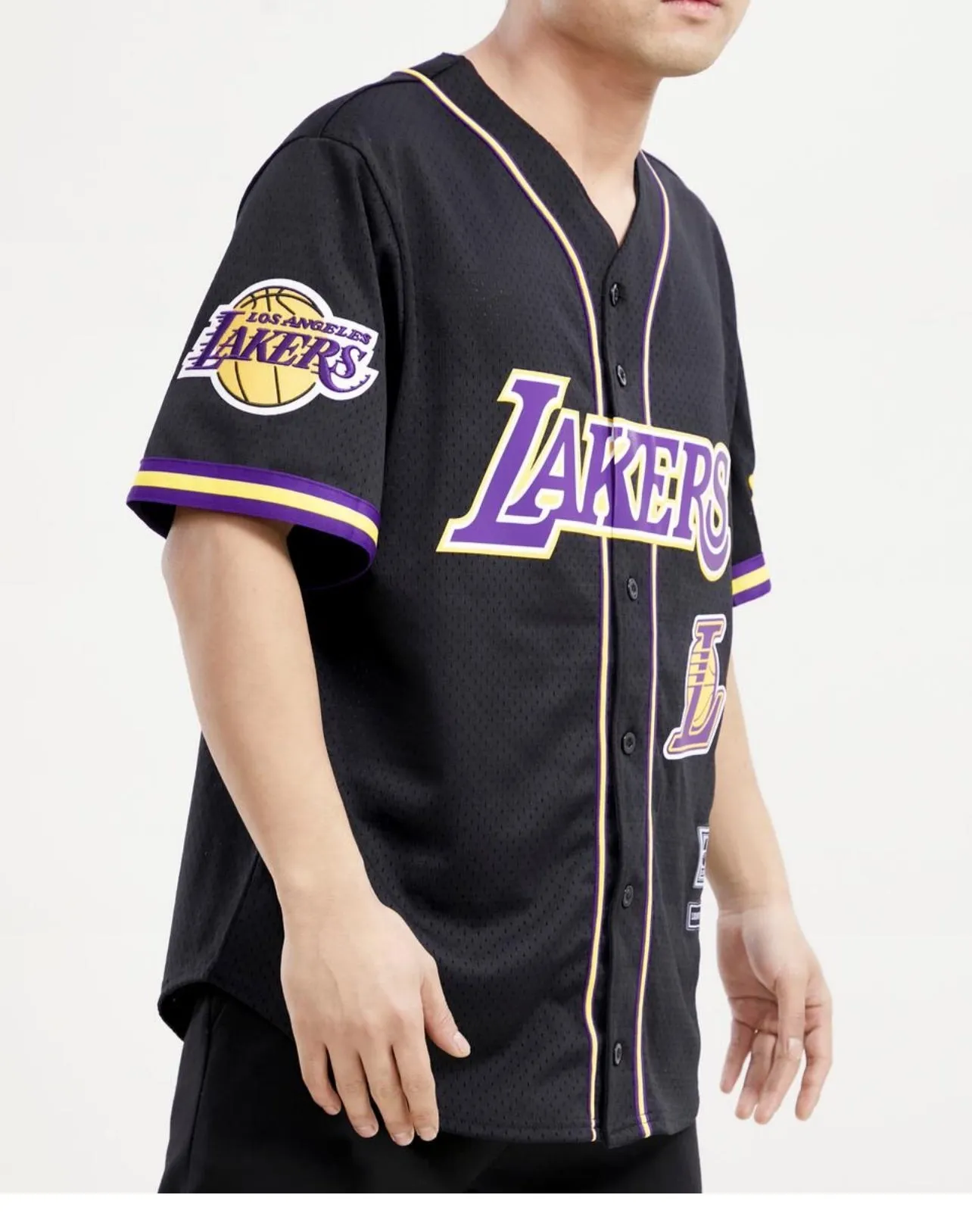 Pro Standard Mens LA Lakers Black Yellow Purple Mesh Jersey sold by Unleashed Streetwear product image thumbnail 3