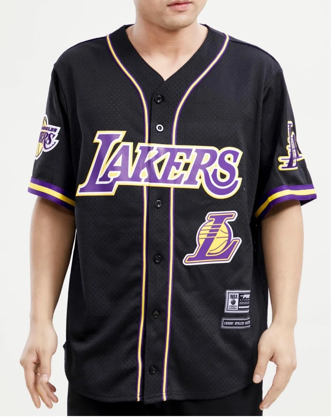 Pro Standard Mens LA Lakers Black Yellow Purple Mesh Jersey sold by Unleashed Streetwear