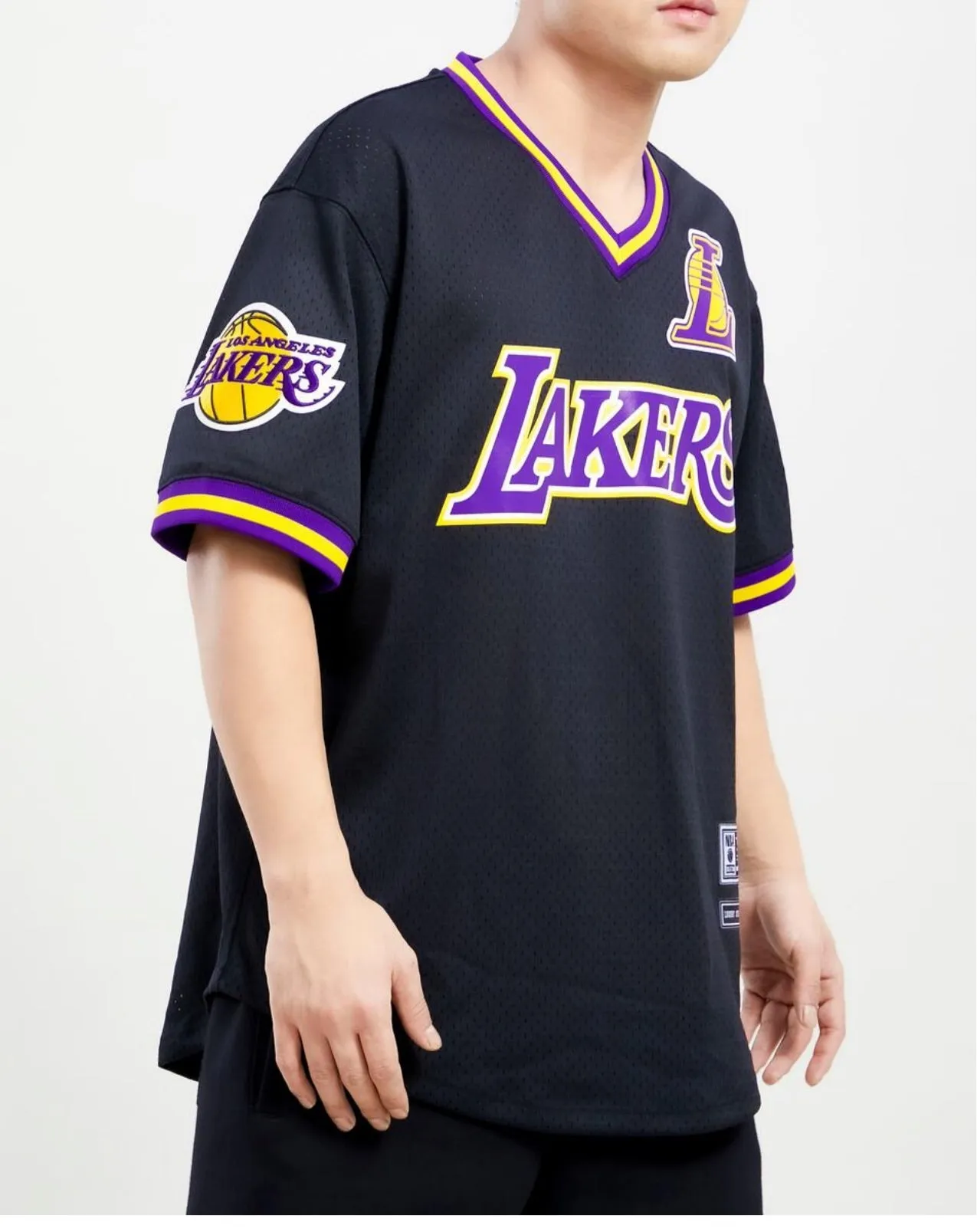 Pro Standard Mens LA Lakers Black Yellow Purple Mesh Jersey sold by Unleashed Streetwear product image thumbnail 3