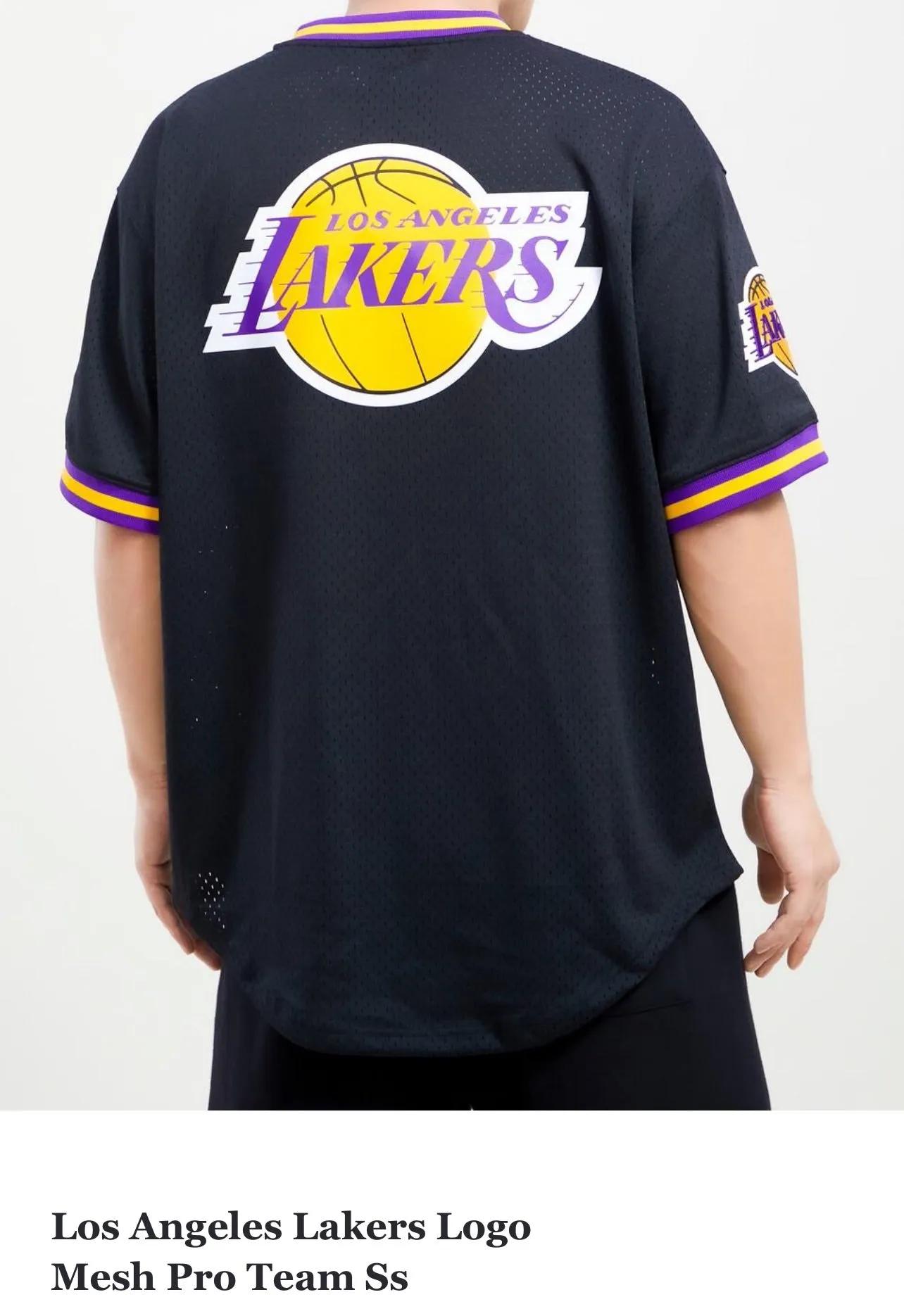 Pro Standard Mens LA Lakers Black Yellow Purple Mesh Jersey sold by Unleashed Streetwear product image thumbnail 4