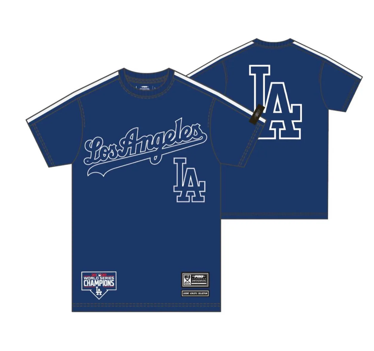 Pro Standard Mens LA Dodgers Blue Black Tee sold by Unleashed Streetwear