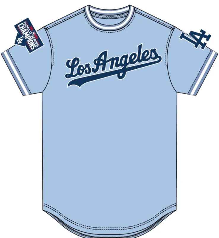 Pro Standard Men’s LA Dodgers Jersey Tee Shirt sold by Unleashed Streetwear