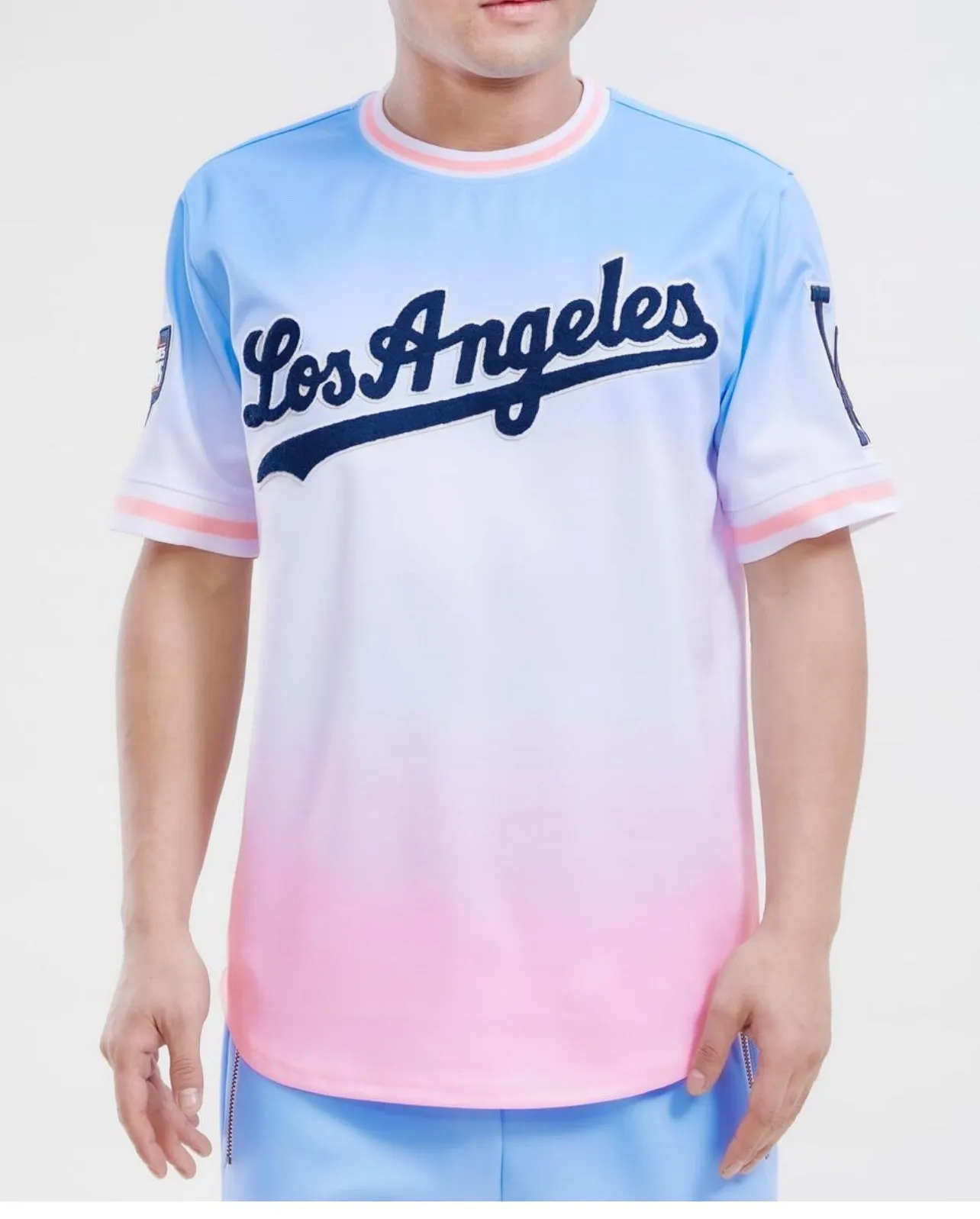 Pro Standard Men’s LA Dodgers Jersey Tee Shirt sold by Unleashed Streetwear