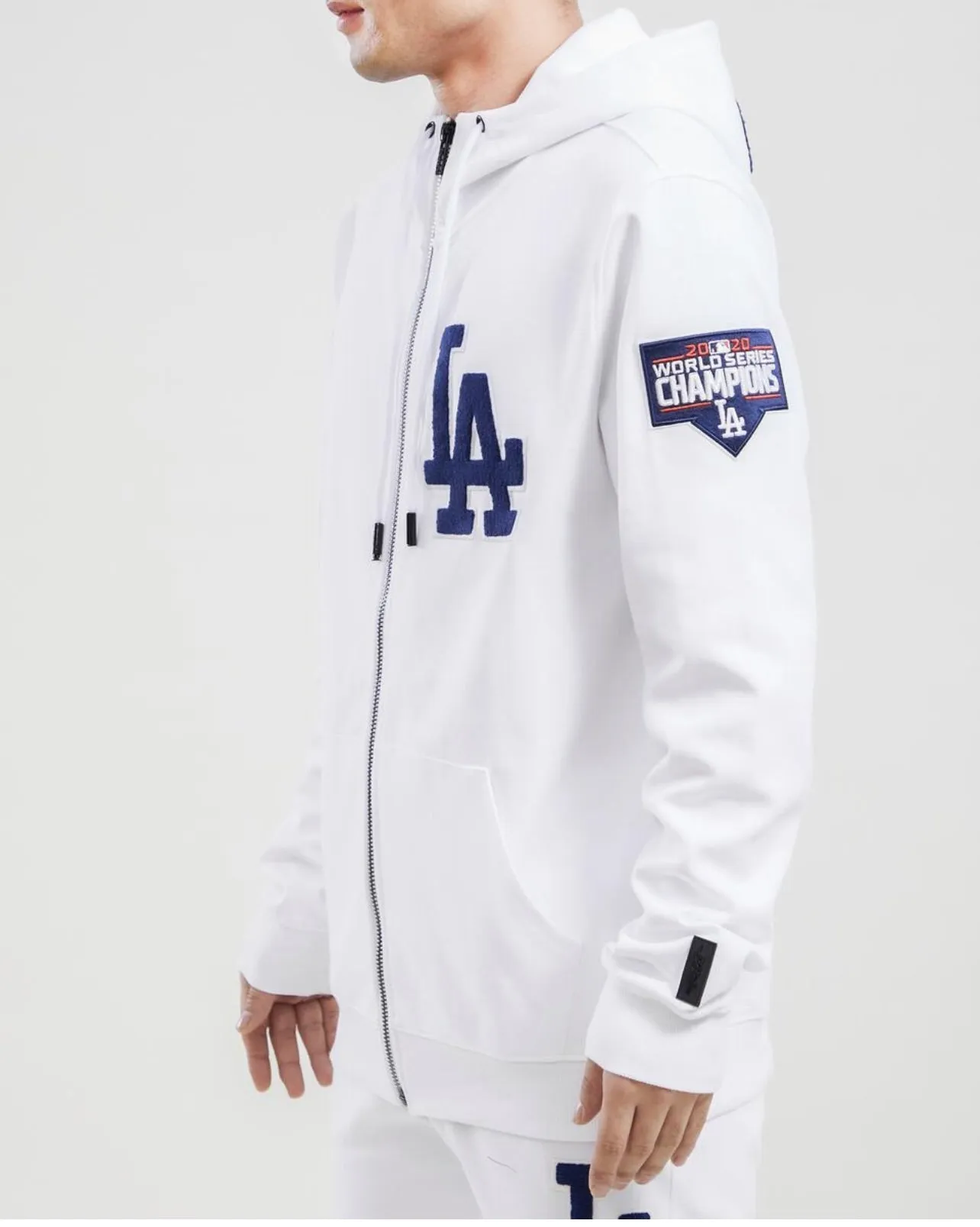 Pro Standard Mens LA Dodgers White Hoodie sold by Unleashed Streetwear product image thumbnail 2