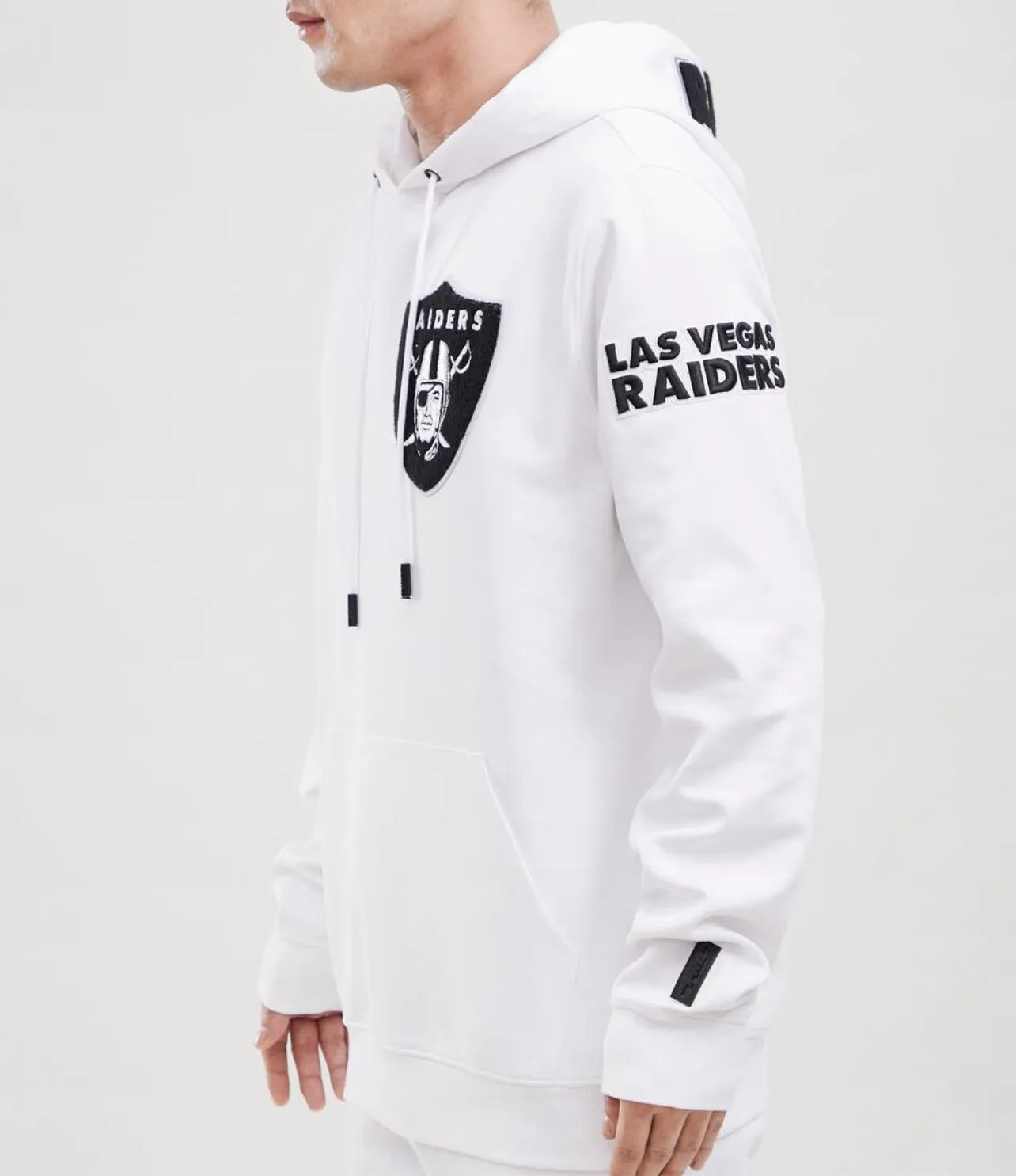Pro Standard Mens Sports Las Vegas Raiders White Hoodie sold by Unleashed Streetwear product image thumbnail 2