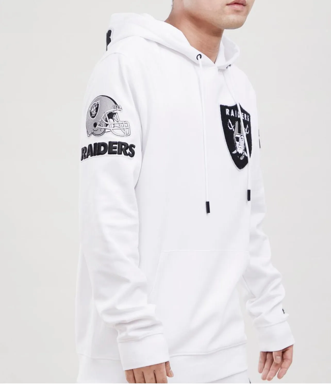 Pro Standard Mens Sports Las Vegas Raiders White Hoodie sold by Unleashed Streetwear product image thumbnail 3