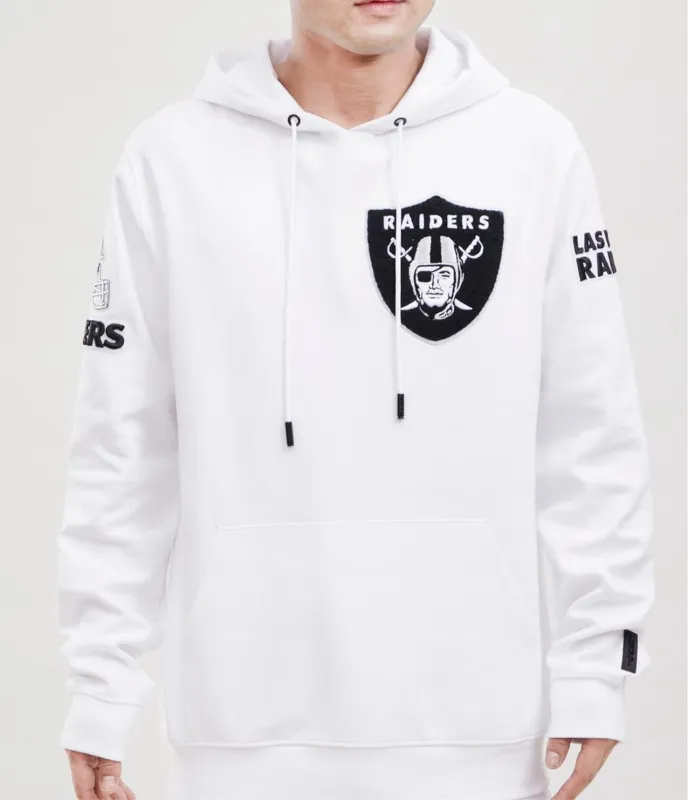 Pro Standard Mens Sports Las Vegas Raiders White Hoodie sold by Unleashed Streetwear
