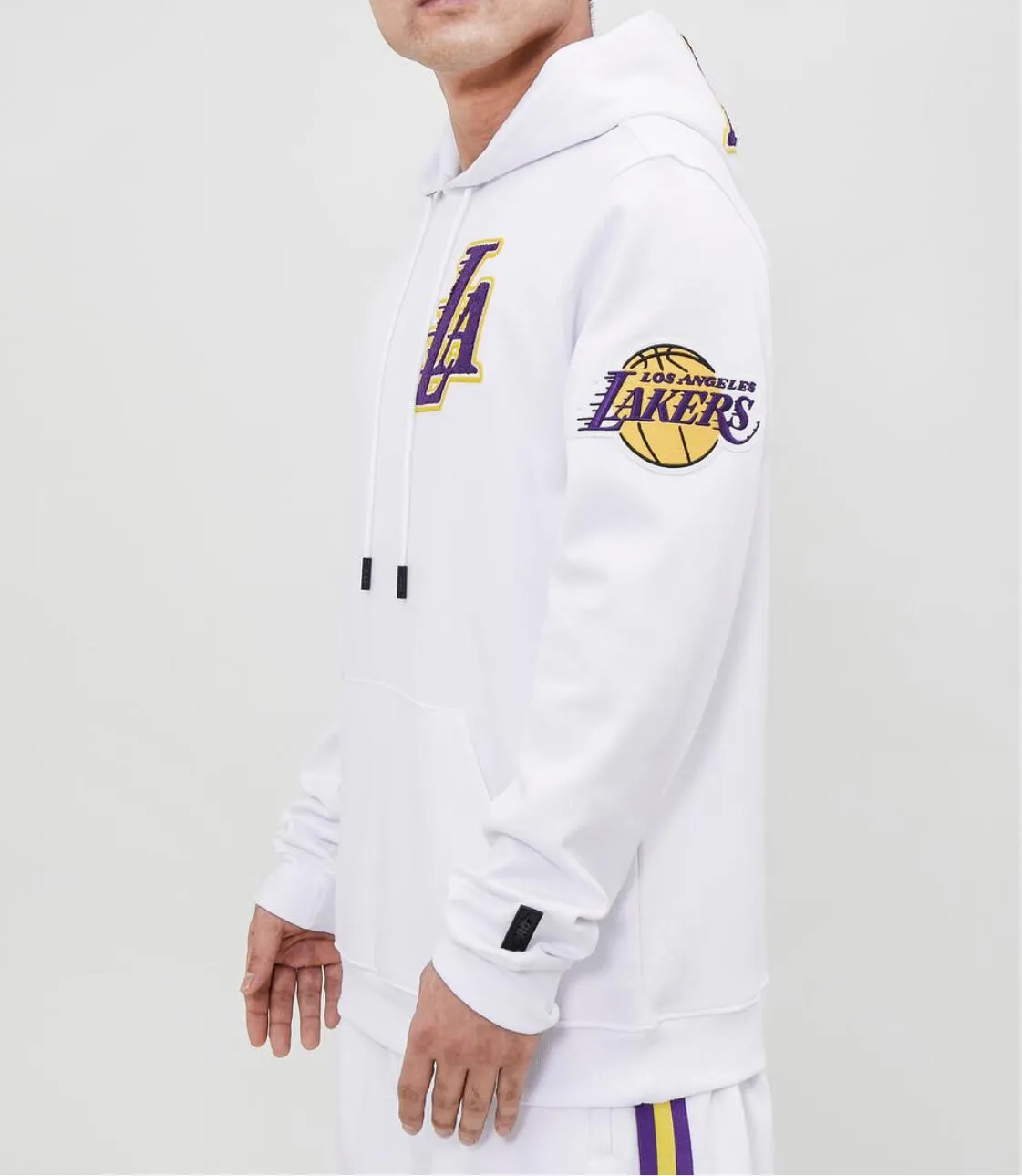 Pro Standard White LA Lakers Hoodie Hooded Sweatshirt sold by Unleashed Streetwear product image thumbnail 3