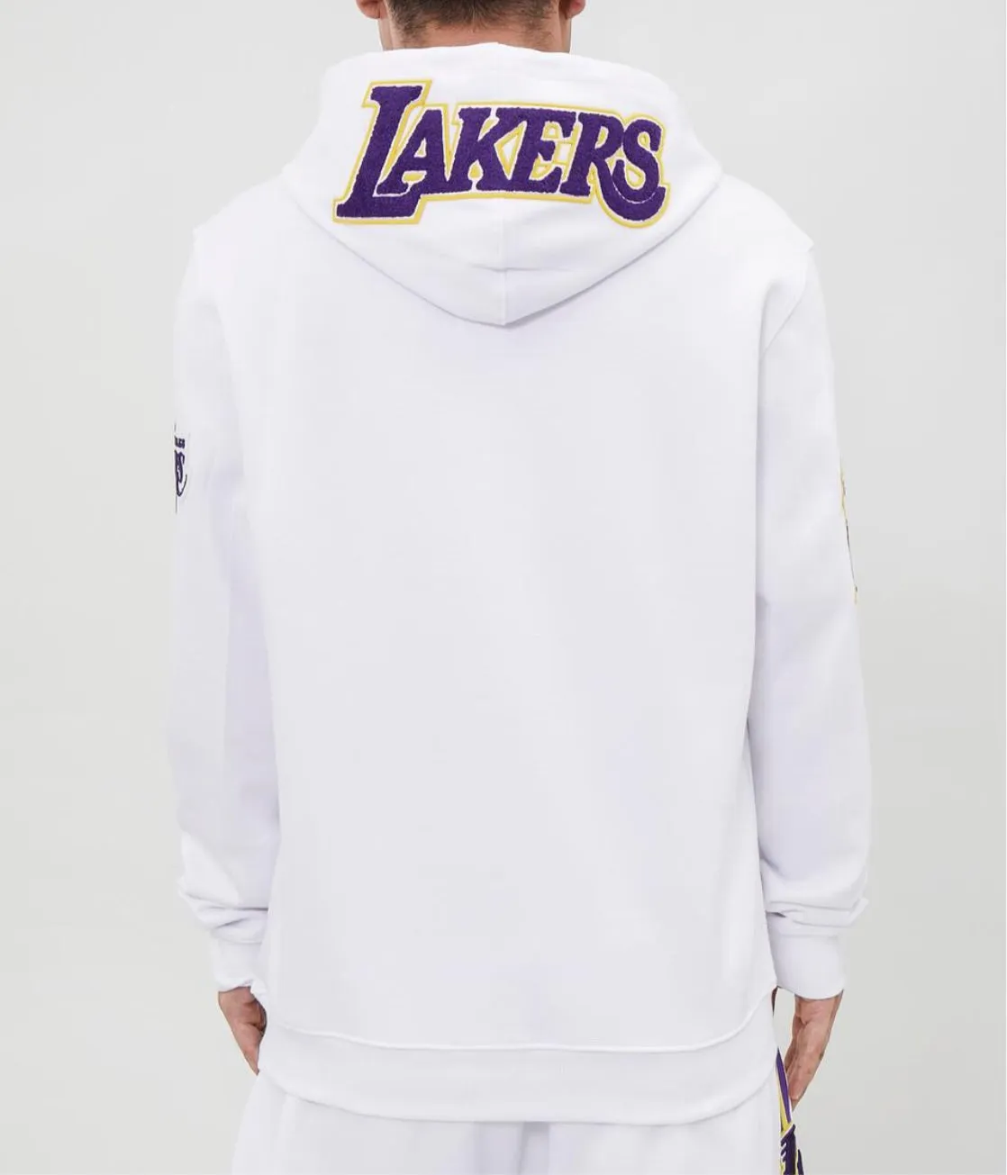 Pro Standard White LA Lakers Hoodie Hooded Sweatshirt sold by Unleashed Streetwear product image thumbnail 4