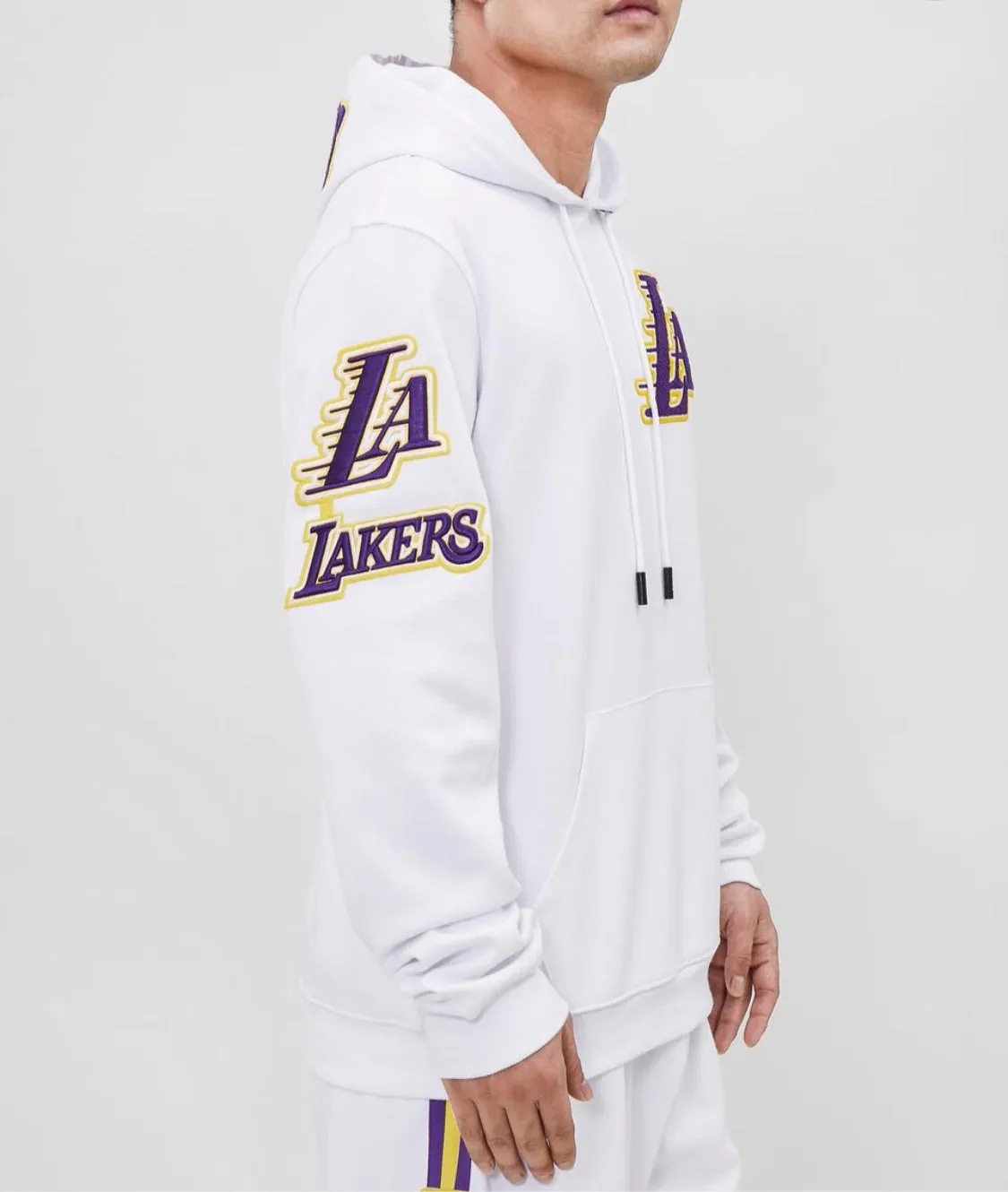 Pro Standard White LA Lakers Hoodie Hooded Sweatshirt sold by Unleashed Streetwear product image thumbnail 2
