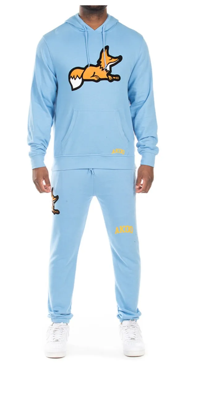 Akoo Men’s Light Blue Hooded Sweater Sweatsuit 2 Piece Set sold by Unleashed Streetwear