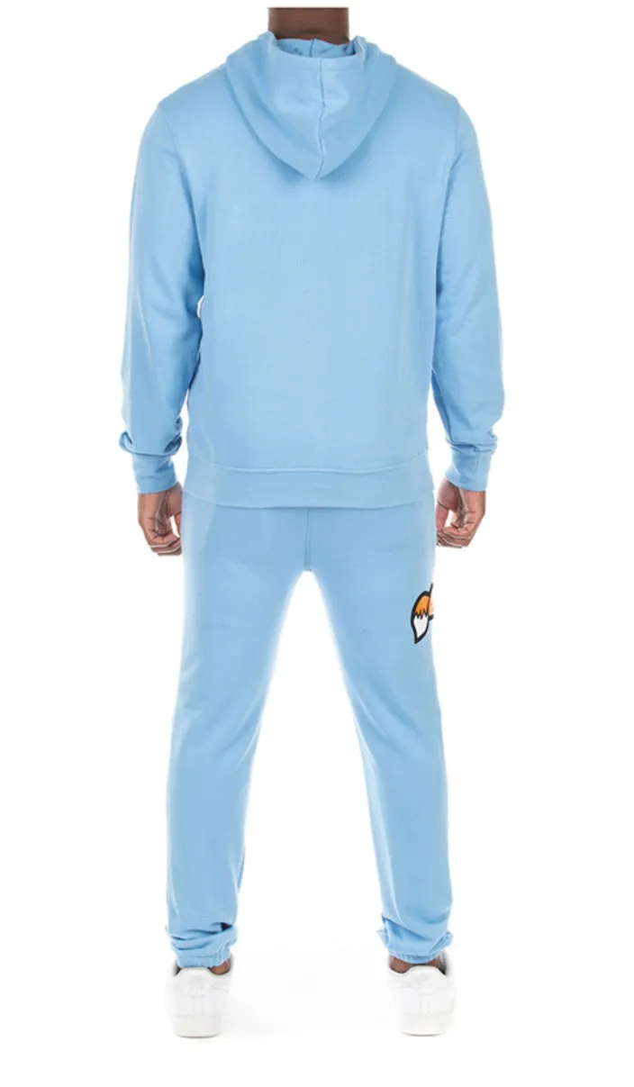 Akoo Men’s Light Blue Hooded Sweater Sweatsuit 2 Piece Set sold by Unleashed Streetwear product image thumbnail 2