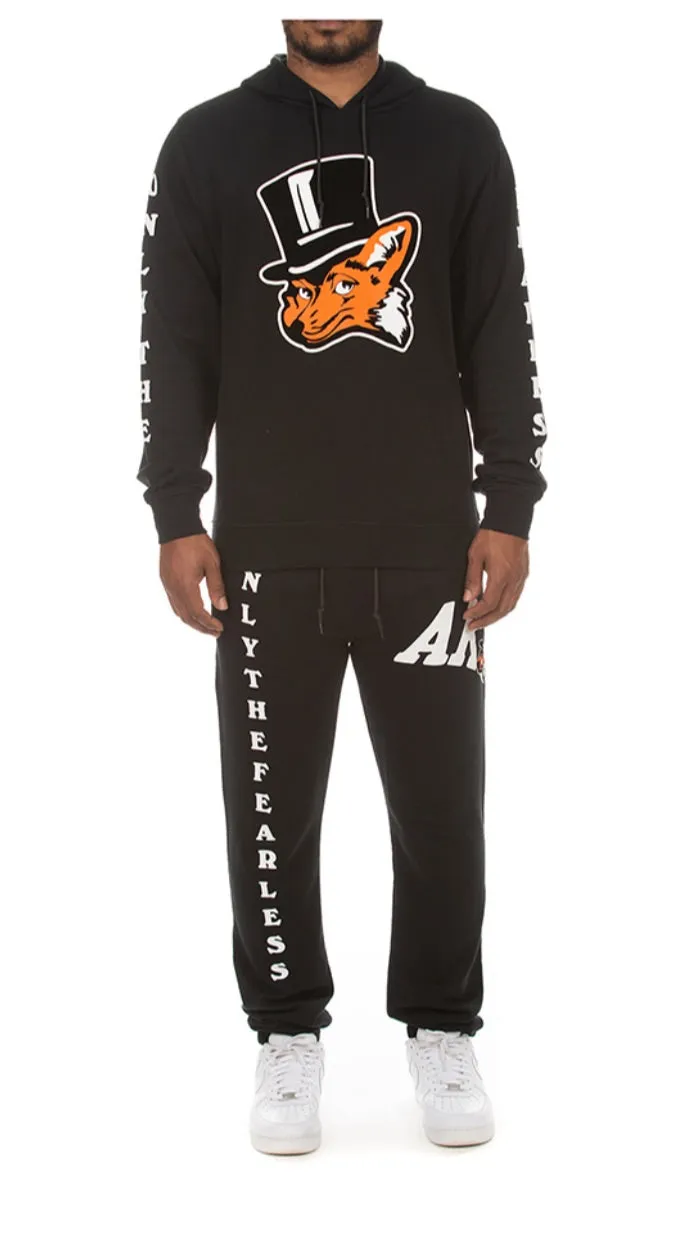 Akoo Men’s Black Hooded Sweater Sweatsuit 2 Piece Set sold by Unleashed Streetwear