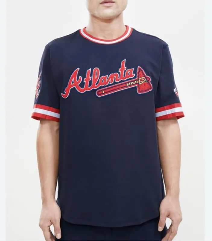 Pro Standard Men’s Atlanta Braves Jersey Tee Shirt sold by Unleashed Streetwear