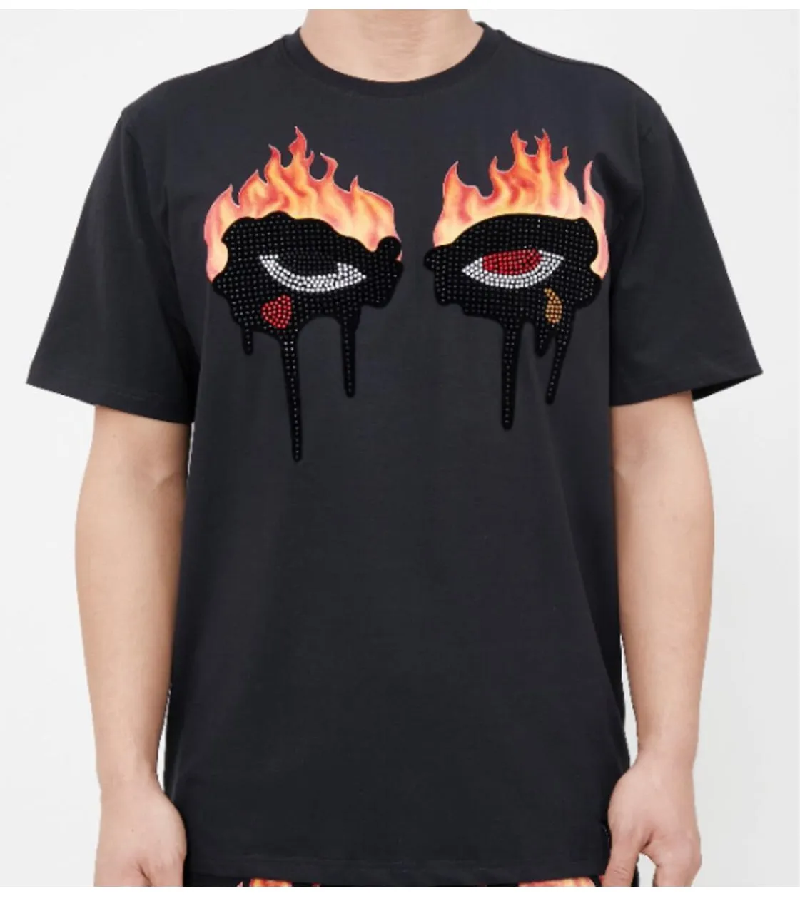 Roku Men’s 2 Piece Rhinestone Shorts Set sold by Unleashed Streetwear