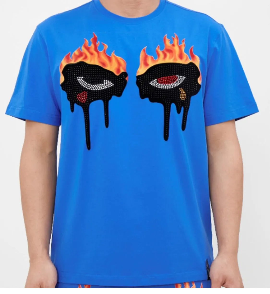 Roku Men’s 2 Piece Rhinestone Shorts Set sold by Unleashed Streetwear