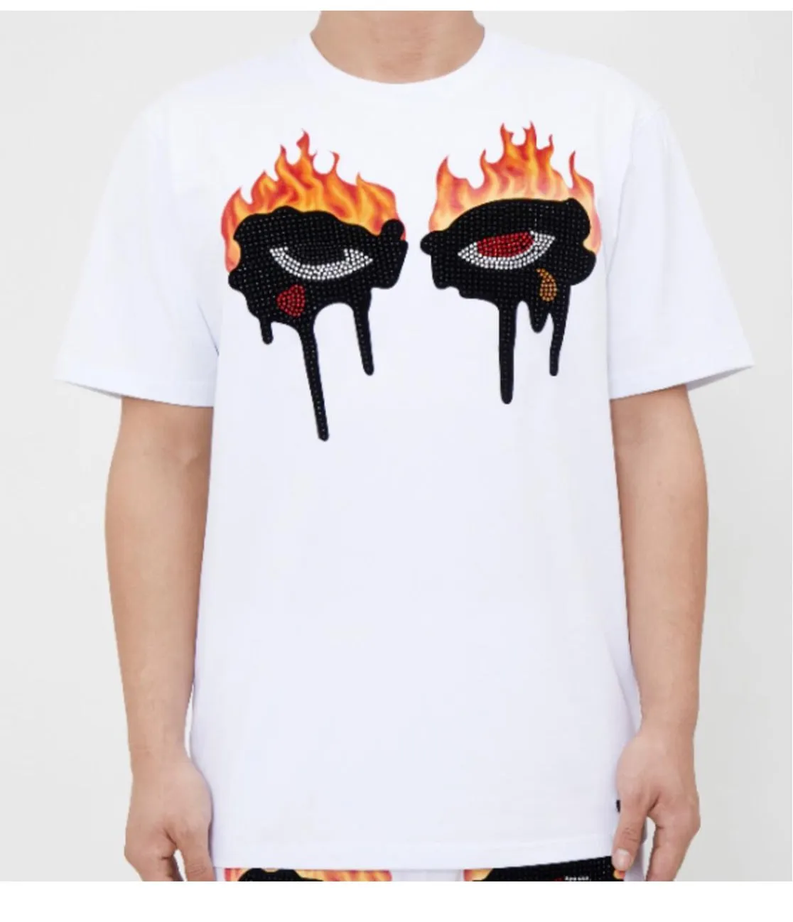 Roku Men’s 2 Piece Rhinestone Shorts Set sold by Unleashed Streetwear